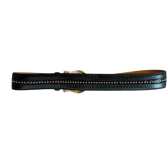 Brighton Black Baddie Leather Belt Silver Tone Buckle Stud Accents Size 32 main image 2